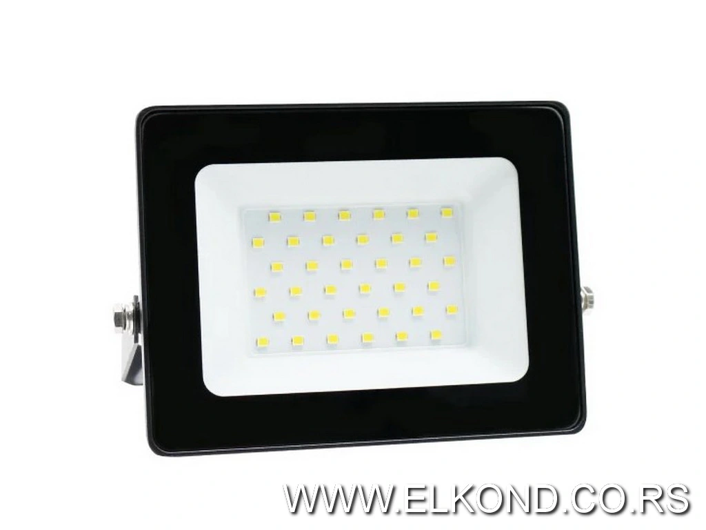 Led reflektor 30W 6500K PROSTO crni